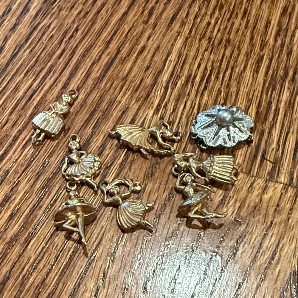 Gold and Silver Dance Charms